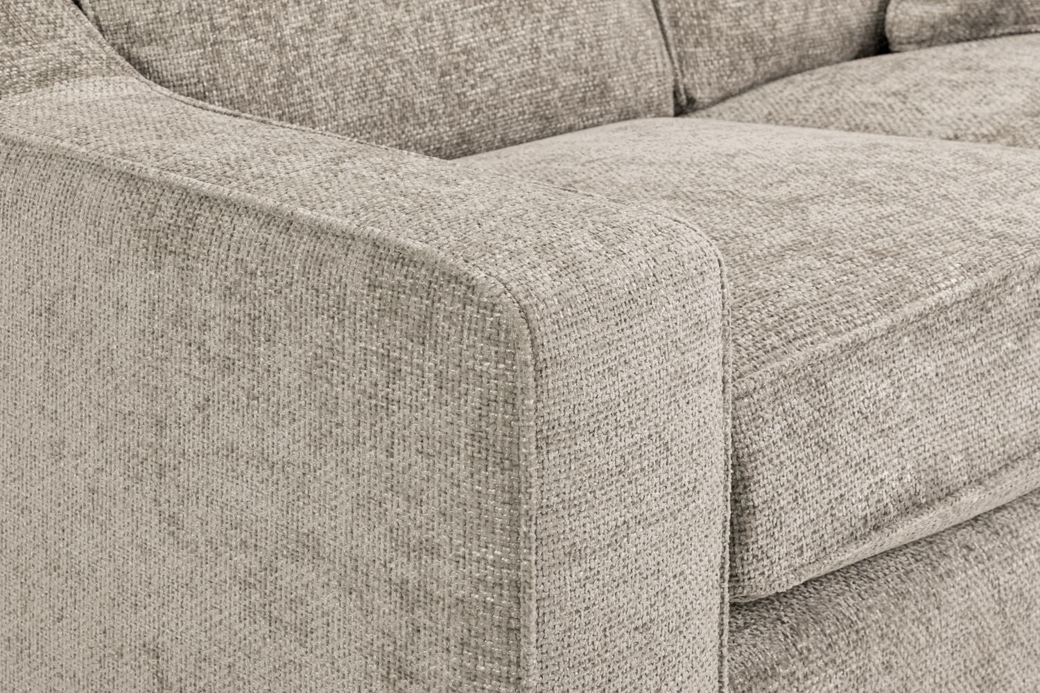 Stone Fabric Standard Back 3 Seater Sofa - Image 5
