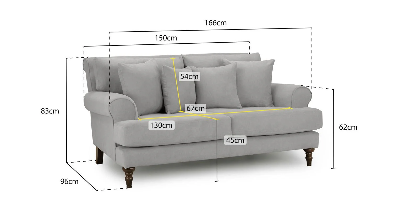 Summer Sofa Grey 2 Seater - Image 4