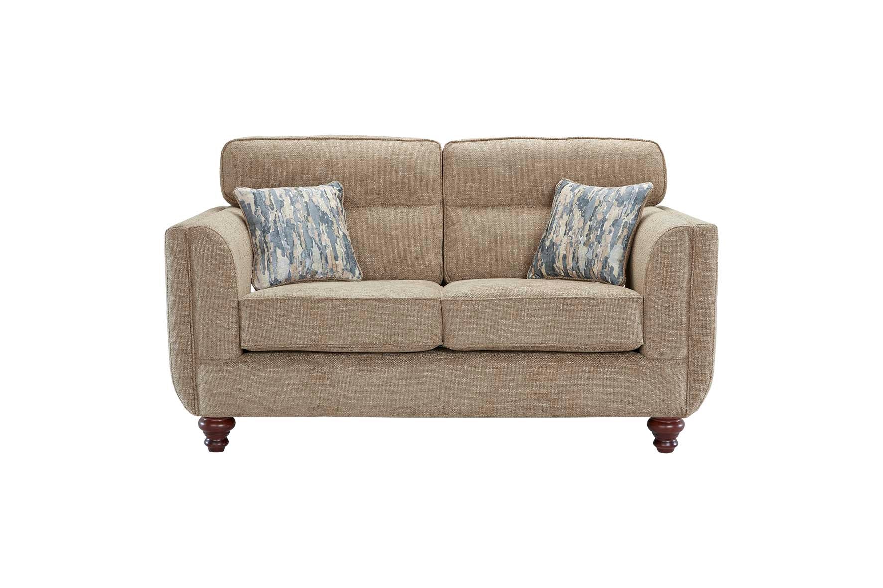 Turin Range Sofas In Venice Barley Brown Fabric With Cushions - Image 18