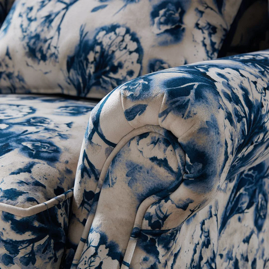 Windsor Accent Floral Fabric Chair with High Legs - Image 3